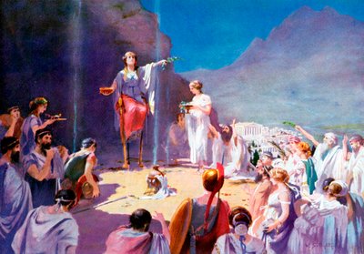 Consultando o Oracle Delphic, século XIX de Unbekannt