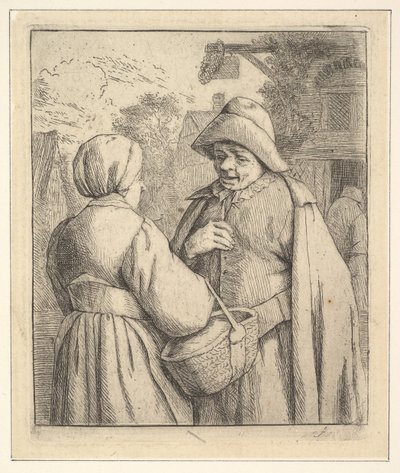 Conversação na rua, 1610-85. de Unbekannt