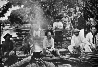Cozinhando em uma balsa, Paraguai, 1911 de Unbekannt
