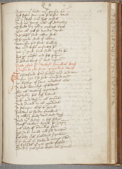 Cópia da Crónica Andrew de Wyntoun, Fol 431 recto, c.1550 (tinta sobre papel) de Unbekannt