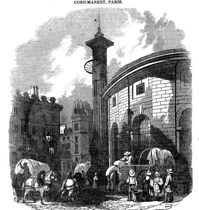 Mercado de milho, Paris, 1836 de Unbekannt