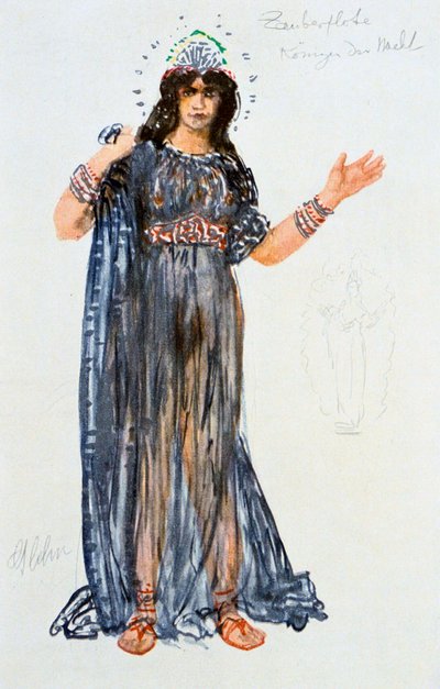 Figurino para a rainha da noite, 1913 de Unbekannt
