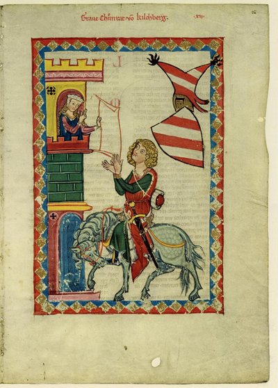 Conde Konrad von Kirchberg, do Codex Manesse, entre 1305 e 1340 de Unbekannt