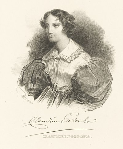 Condessa Klaudyna Claudine Potocka, née Dzialynska 1801-1836, c. 1830 de Unbekannt