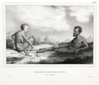 Casal de Aborígenes da Tasmânia (Austrália) de Unbekannt