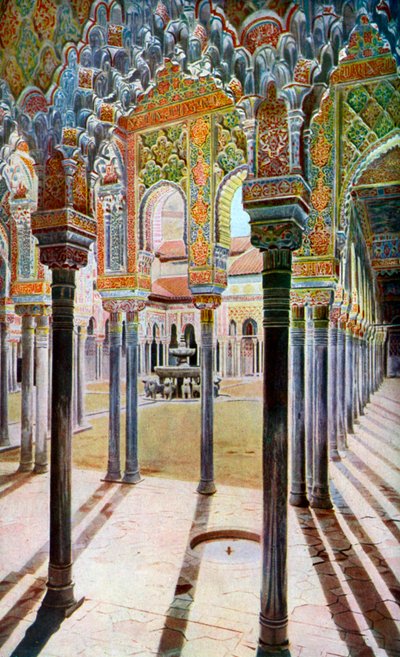 Corte dos Leões, Alhambra, Granada, Andaluzia, Espanha, c1924 de Unbekannt