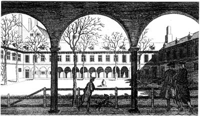 Pátio do Gresham College, Londres, século XVIII de Unbekannt