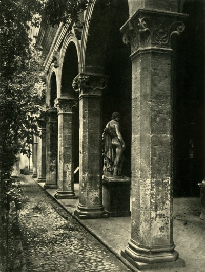 Pátio do Palazzetto Veneza, Roma, Itália, 1908. de Unbekannt