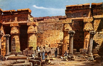 Pátio do templo de Medinet Hobou, c1918-c1939. de Unbekannt
