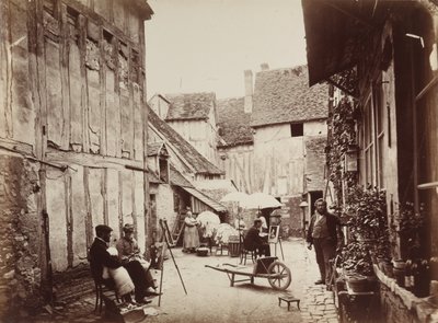 Pátio com pintores, final da década de 1860. de Unbekannt