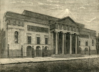 Covent Garden Theatre: Frente em 1850, 1881. de Unbekannt