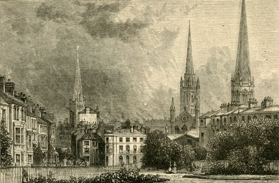 Coventry - Os Pináculos da Trindade, St. Michaels e Igreja de Cristo, 1898. de Unbekannt
