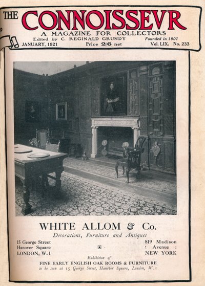 Capa do Connoisseur, janeiro de 1921 de Unbekannt