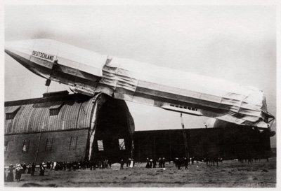 Crashed Zeppelin LZ 8 Deutschland II, Dusseldorf, Alemanha, 1911 1933 de Unbekannt