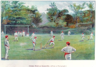 Campo de críquete em Bournville, 1892 de Unbekannt