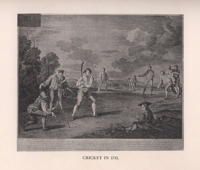 Críquete em 1743 1912 de Unbekannt