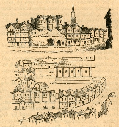 Casa de Cromwell, do mapa de Aggass, 1897. de Unbekannt
