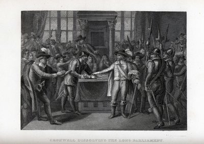 Cromwell dissolvendo o Parlamento Longo, 1882 de Unbekannt