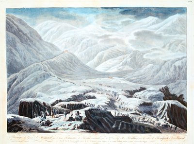 Atravessando a Passagem de São Bernardo, 1800 de Unbekannt