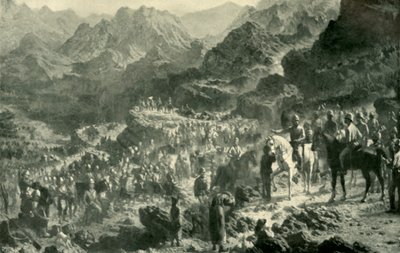 Cruzando o Zamburak Kotal, 1901. de Unbekannt