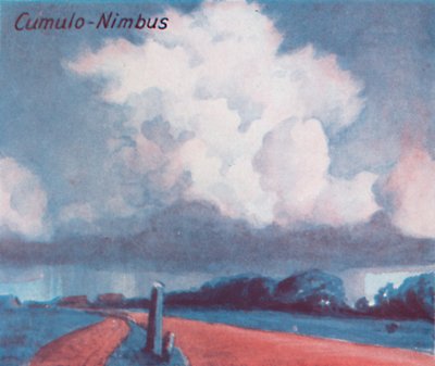 Cumulo-Nimbus - Uma dúzia das principais formas de nuvens no céu, 1935 de Unbekannt