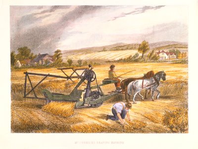 Máquina de colheita de Cyrus McCormicks de 1831, patenteada em 1834, c1851. de Unbekannt