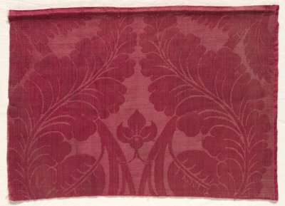 Damasco com folha e design floral, de 1700 a 1800. de Unbekannt
