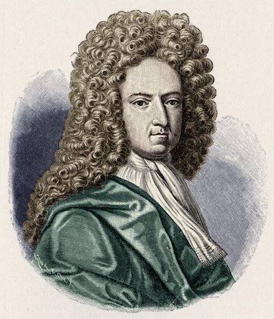 Daniel Defoe - retrato. Autor e jornalista inglês 1660-1731 de Unbekannt