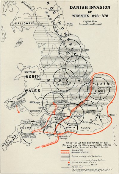 Invasão Dinamarquesa de Wessex 876-878, 1935 de Unbekannt