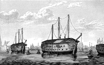 Navios prisioneiros dinamarqueses Dronning Maria e Waldemar, Copenhague, 1848-1849. de Unbekannt