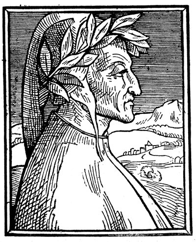 Dante Alighieri 1265-1321, poeta italiano, 1521 de Unbekannt