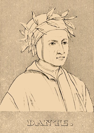 Dante, c 1265-1321, 1830. de Unbekannt