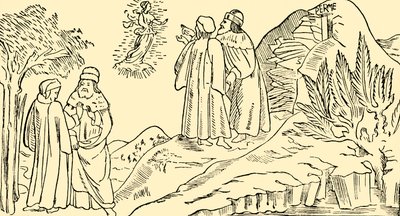 Dante no purgatório vê a visão de Beatrice, c1930. de Unbekannt