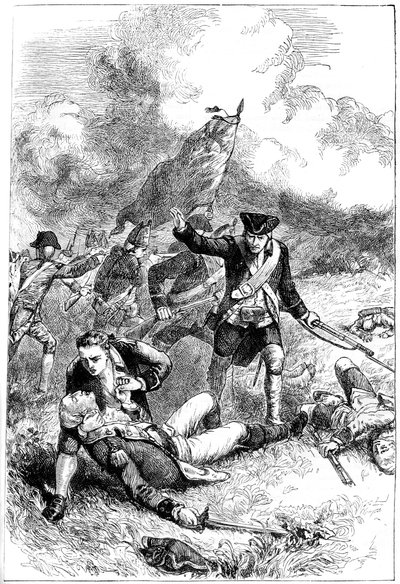 Morte do Major Pitcairn, Batalha de Bunker Hill, Boston, Massachusetts, 1775 c1880 de Unbekannt