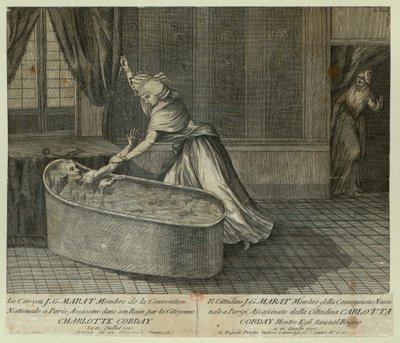 Morte de Marat, c. 1793. de Unbekannt