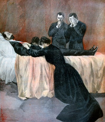 Morte de Marie François Sadi Carnot, Presidente da Terceira República Francesa, 1894 de Unbekannt