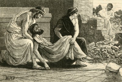Morte de Pausanias, 1890. de Unbekannt