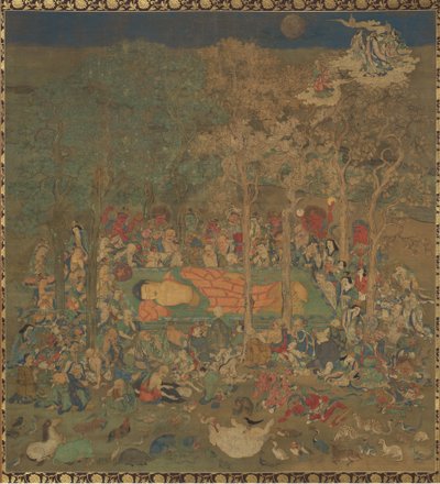 Morte do Buda histórico Nehan-zu, século XIV. de Unbekannt