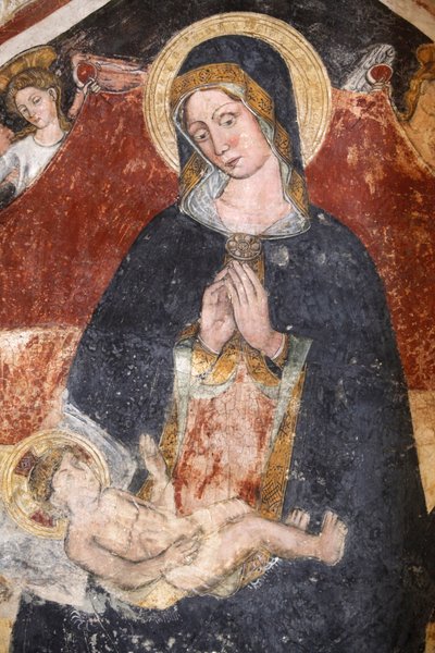 Afresco decadente na igreja de Santa Maria dell