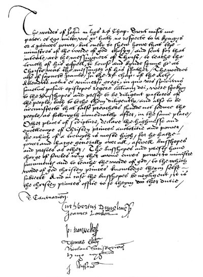 Declaração dos bispos a favor dos poderes do rei Henrique VIII, século XVI, 1840 de Unbekannt