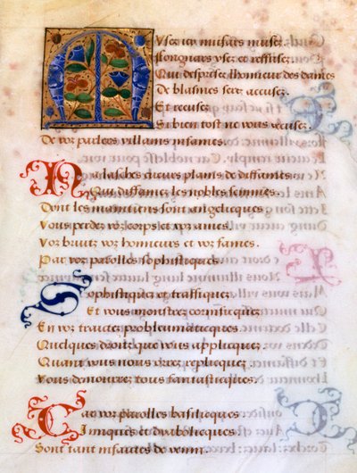 Letra inicial decorada M, século XVI de Unbekannt