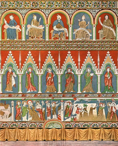 Decoração na Igreja Velha de Stora Råda, Västra Götaland, Suécia, 1928. de Unbekannt
