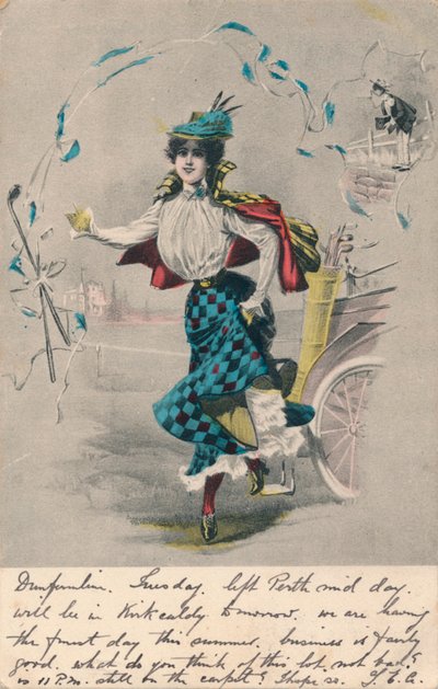 Jogador de golfe feminino decorativo 1, c1904 de Unbekannt