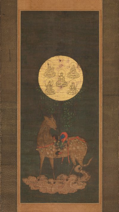 Mandala de veado do santuário Kasuga, final do século XIV. de Unbekannt