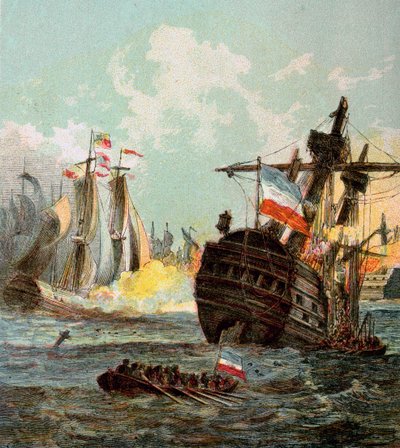Derrota da frota holandesa, 1666 c1850s de Unbekannt