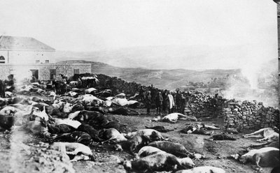 Defesa da Cidadela de Rachaya, rebelião drusa, Jabal el Druze, Síria, 1925 de Unbekannt