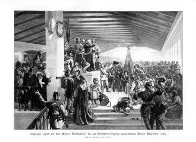 Manifestações de estudantes em Viena 1848, 1900. de Unbekannt