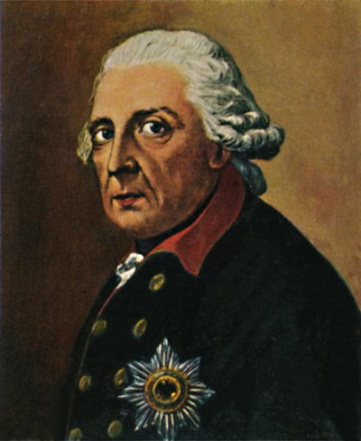 O velho Fritz 1712-1786. - Pintura em Graff, 1934. de Unbekannt
