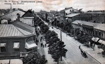 Rua Deribasovskaya, Odessa, Rússia, meados do século XIX de Unbekannt
