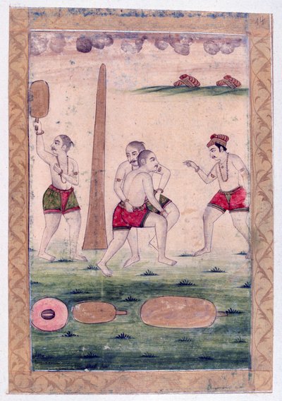 Desakha Ragini, Álbum Ragamala, Escola de Rajasthan, século XIX de Unbekannt